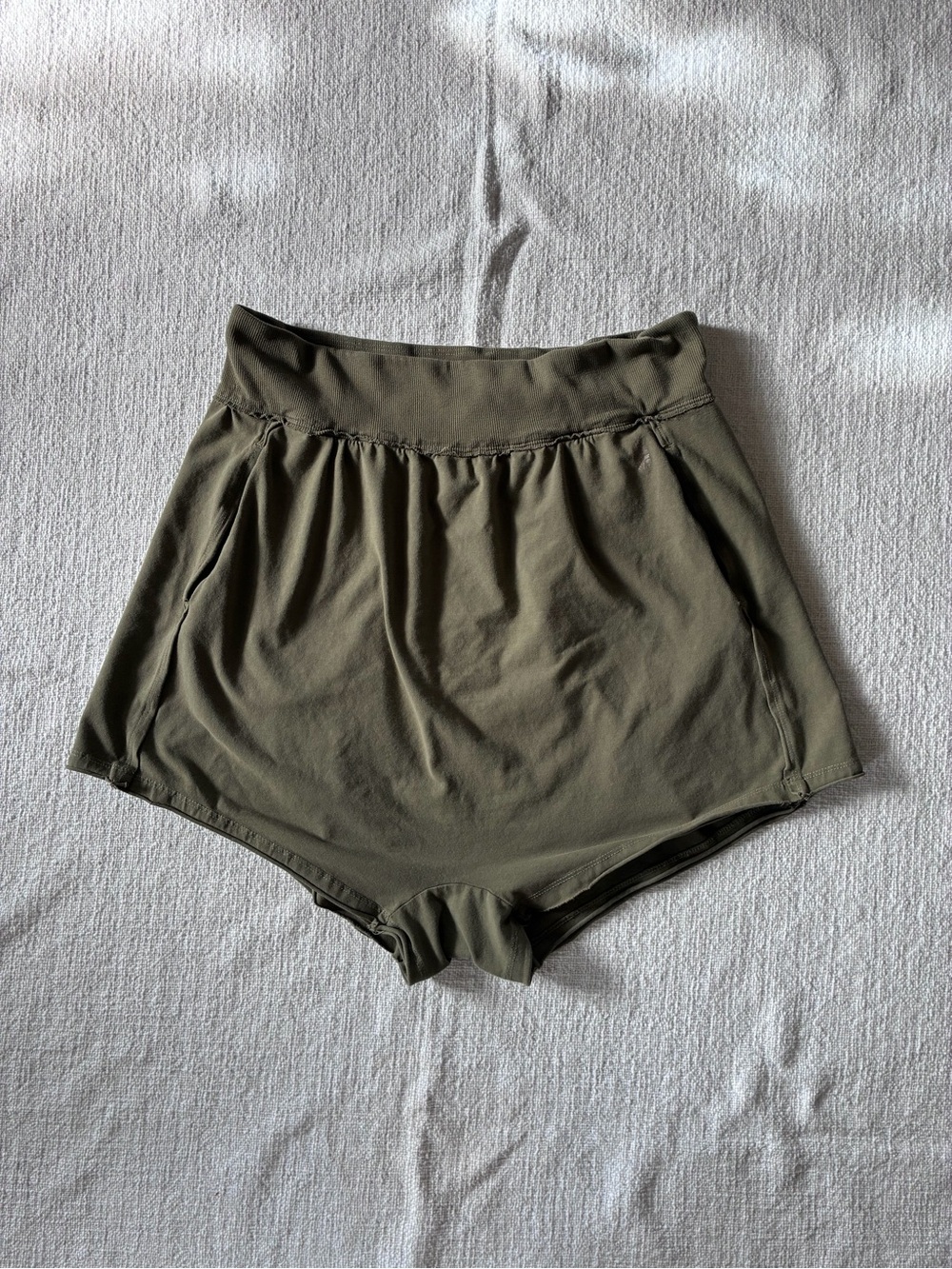 Free People Hot Shot Harem Shorts Olive Green High-Waist